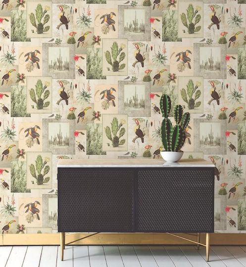 Wall Wallpaper Cacti - Toucan Vinyl 1000x53cm