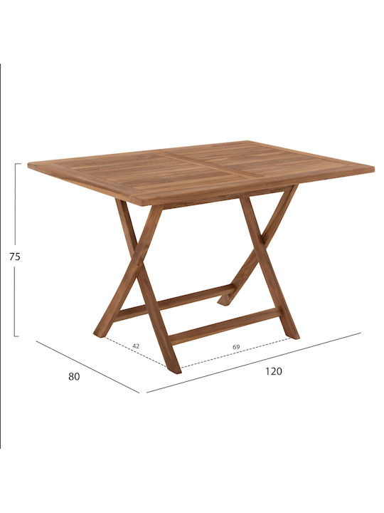Garten- und Outdoor-Möbelsets Kendall 5Stücke Natur Herstellerfarbe