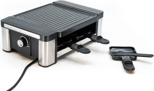 Fritel Tabletop Electric Grill Raclette Ribbed Plate 600W with Adjustable Thermostat