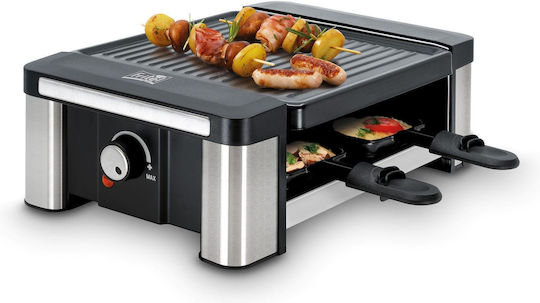 Fritel Tabletop Electric Grill Raclette Ribbed Plate 600W with Adjustable Thermostat