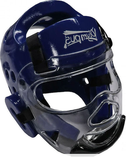 Olympus Sport Head Guard mit abnehmbarer Schutzmaske 4504139 Taekwondo Kopfschutz Blau