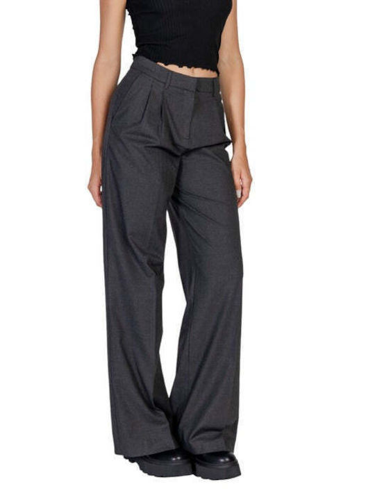 Morgan Women's Fabric Trousers Gray