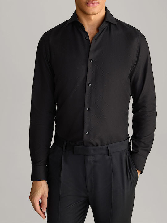 Joop! Men's Shirt Long Sleeve Cotton Black