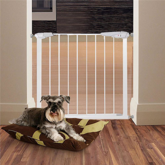 Security Door made of Metal in White Color 85εκ. 1pcs