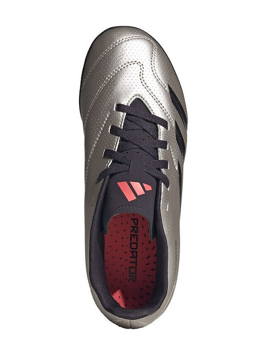 Predator Club Kids Turf Soccer Shoes Silver