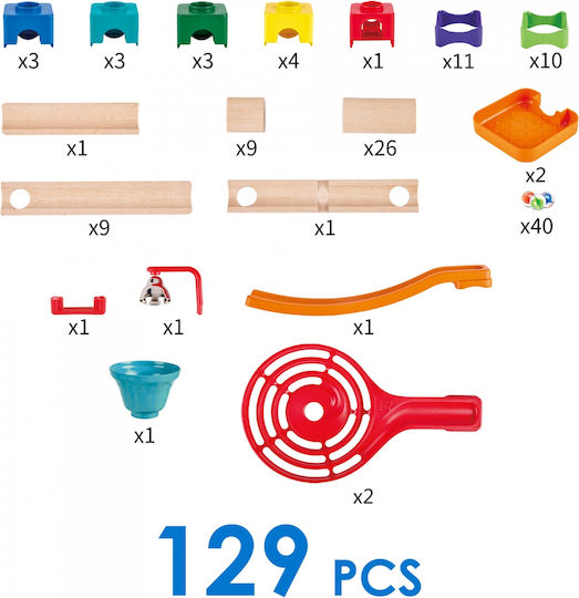 Hape Παιχνίδι Κατασκευών Ξύλινo Track Set