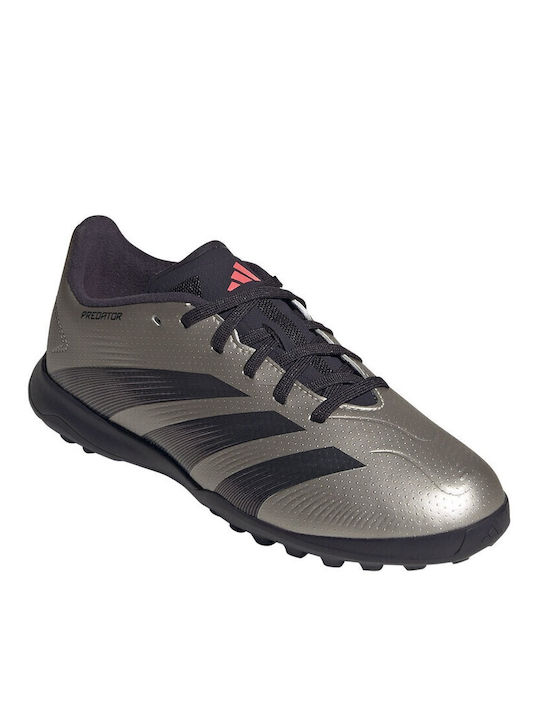 Predator League Kids Turf Soccer Shoes Silver