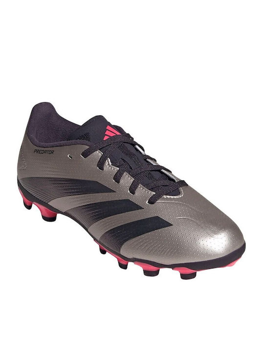Predator League Kids Molded Soccer Shoes Silver