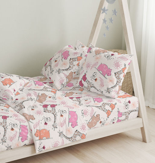 Cokitex Sheet Set Single Cotton Pink 165x270cm 3pcs