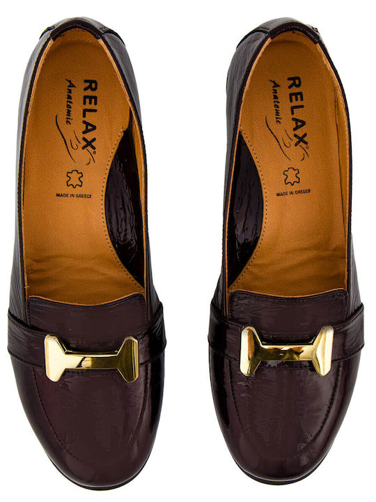 Women's Moccasins in Burgundy Color