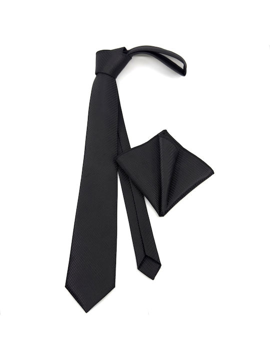 Legend Accessories Σετ Ανδρικής Γραβάτας σε Μαύρο Χρώμα