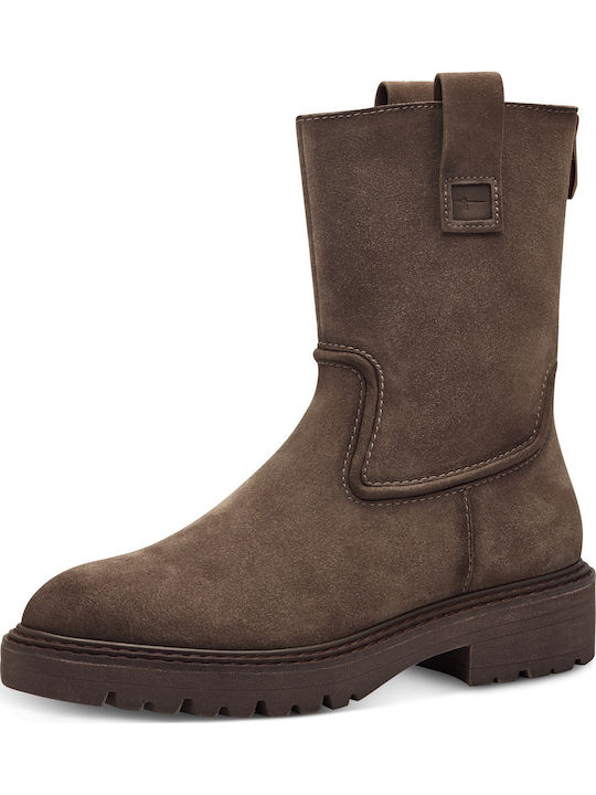 Leather Women's Ankle Boots Brown