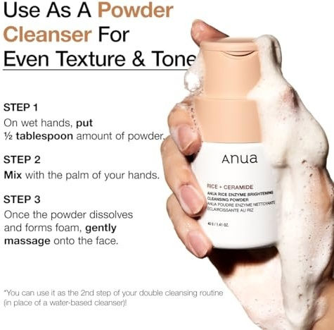 Anua Rice Enzyme Brightening Cleansing Powder Face Cleansing Product for Acne-prone Skin 40gr