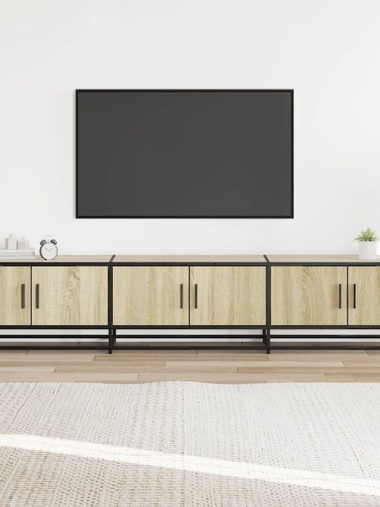 TV Stand from Metal & Wood Sonoma Oak L210xW35xH41cm