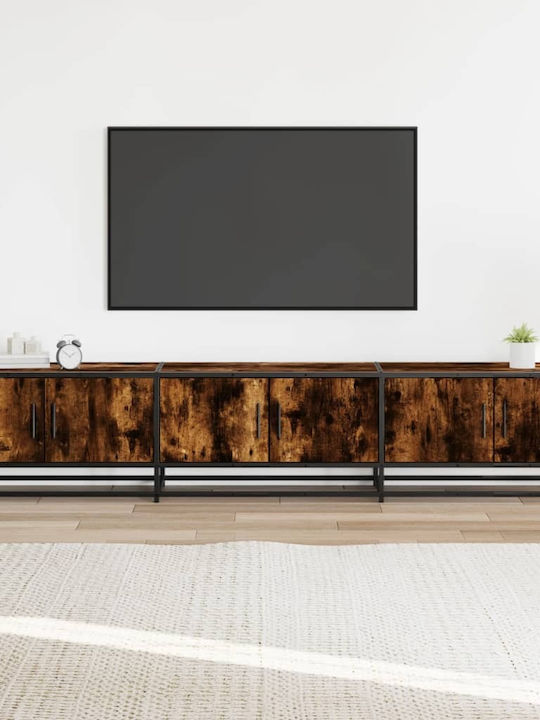 TV Stand from Metal & Wood Smoky Oak L210xW35xH41cm