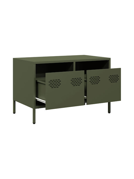 Έπιπλο Τηλεόρασης Μεταλλικό Λαδί Μ68xΠ39xΥ43.5cm