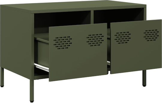 Έπιπλο Τηλεόρασης Μεταλλικό Λαδί Μ68xΠ39xΥ43.5cm