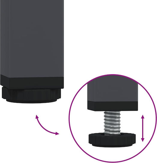 TV-Ständer Aus Metall Anthrazit M68xT39xH43.5cm
