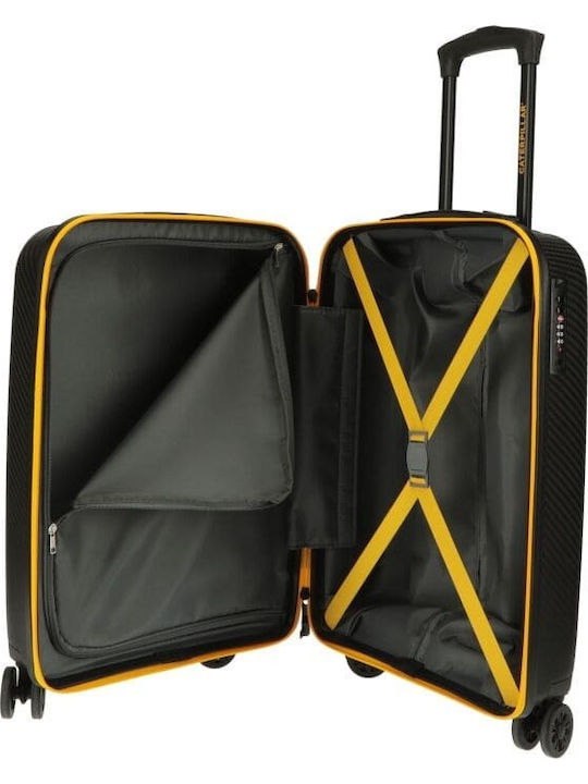 CAT Nested Large Travel Suitcase Hard Black with 4 Wheels Height 70cm 84379-01
