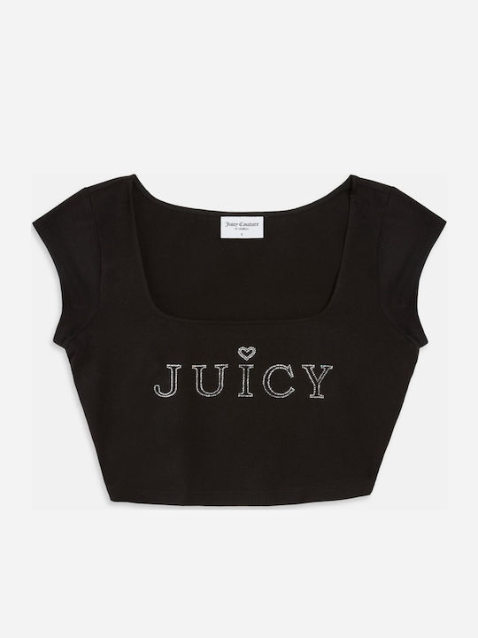Γυναικείο Crop T-shirt Μαύρο