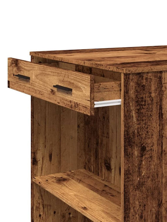 Table Bar Wooden Old Wood 102x70x103.5cm