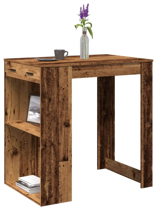 Table Bar Wooden Old Wood 102x70x103.5cm