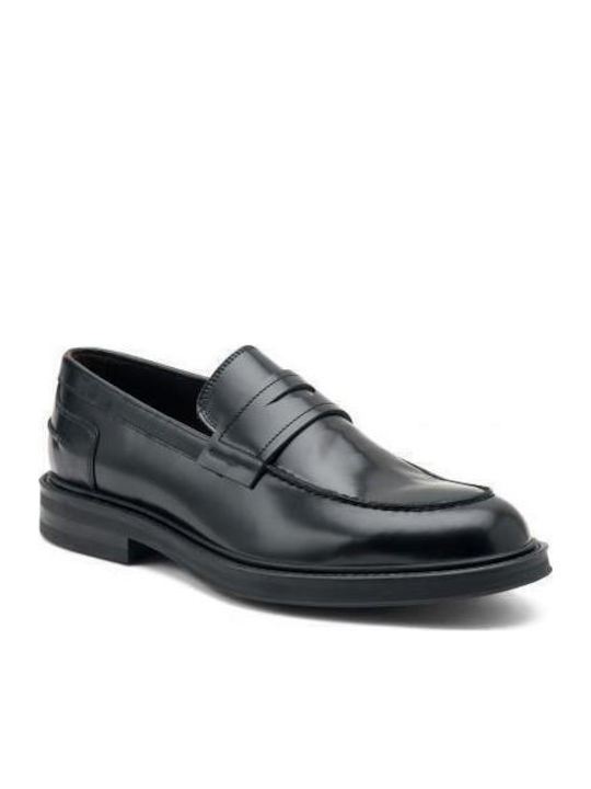 Δερμάτινα Ανδρικά Loafers σε Μαύρο Χρώμα