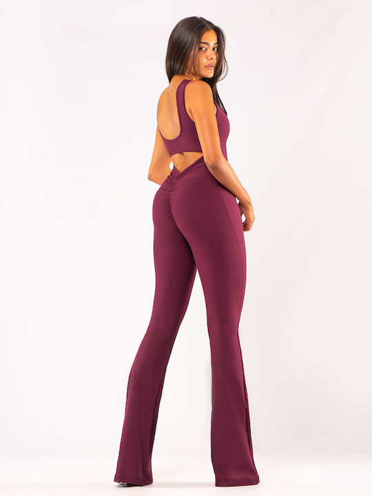 The Lady Women's Sleeveless One-piece Suit Eggplant