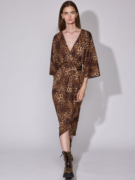 Desiree Φόρεμα Κρουαζέ Animal Print