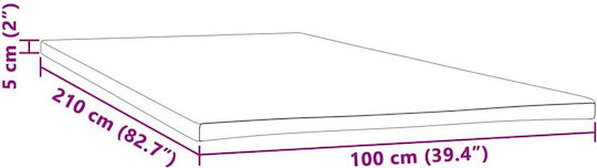 vidaXL Mattress Topper Single Foam with Removable Cover 100x210x5cm