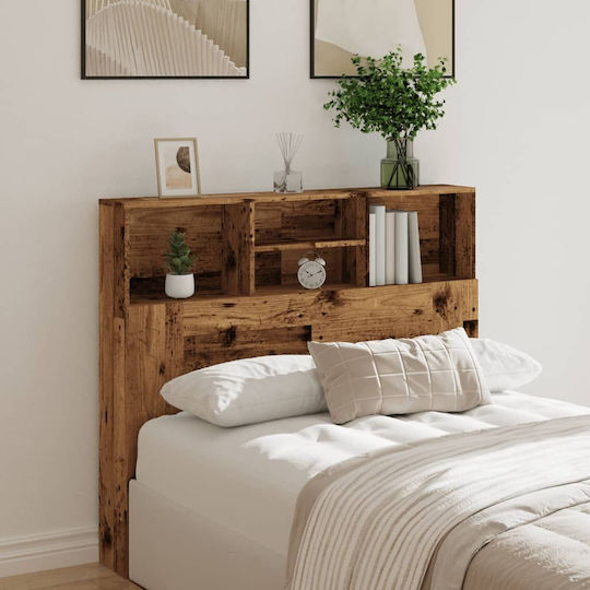 vidaXL Hölzernes Kopfstütze für Betten Braun 120x103,5cm