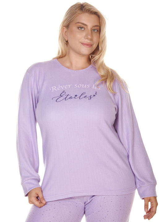 Comfort Winter Women's Pyjama Set Lila Plus Size