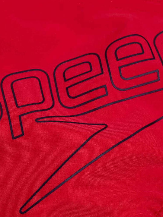 Speedo Logo Kinder Badeanzug Badeslips Rot