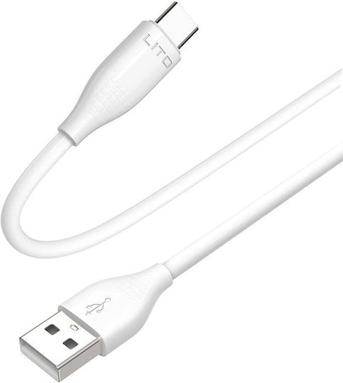 Lito USB 2.0 Kabel USB-C männlich - USB-A 60W Weiß 1m