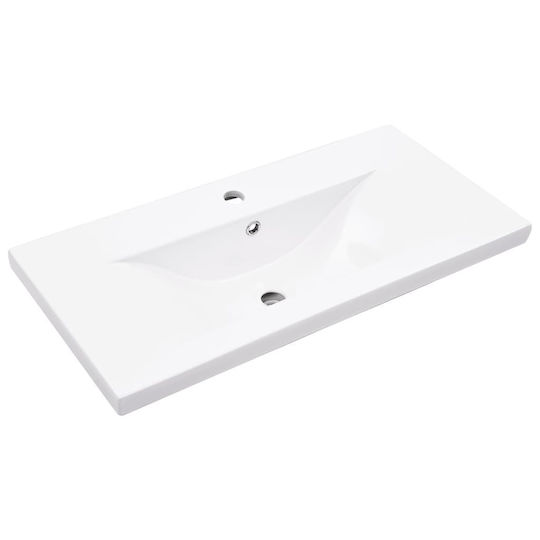 vidaXL Blat cu Lavoar L80xW45xH38.5cm Gri