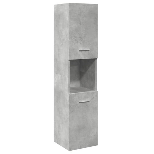 vidaXL Waschtisch mit Waschbecken, Spiegel & Säule L42xB18xH39cm Grey Concrete