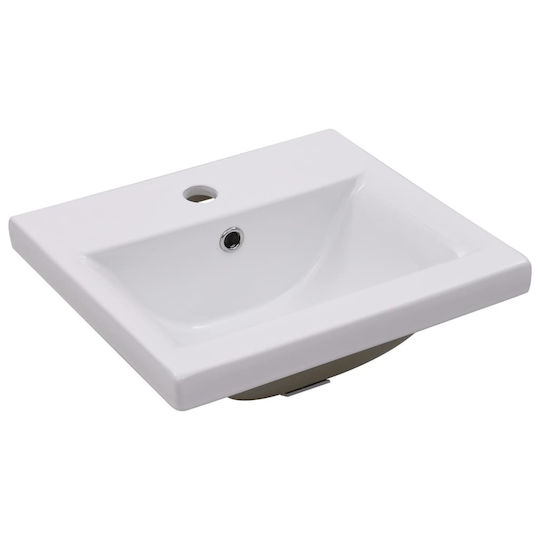 vidaXL Waschtisch mit Waschbecken, Spiegel & Säule L42xB18xH39cm Grey Concrete