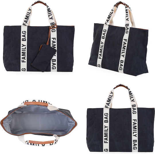 Childhome Geantă-Schimbător de Umăr/Mână Family Bag Neagră 55x18x40cm.