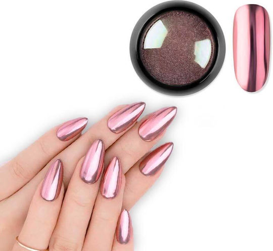 Vicky Nail Pigment Rose Gold Powder Decorative Nail Powder Mirror Effect Pink 8g