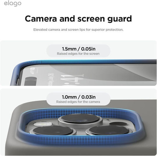 Elago Premium Liquid Back Cover Silicon Gri (iPhone 16 Pro)