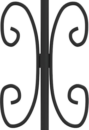 vidaXL Metallisches Gartentor mit Speeren in Schwarz Farbe 1.2x1.03m