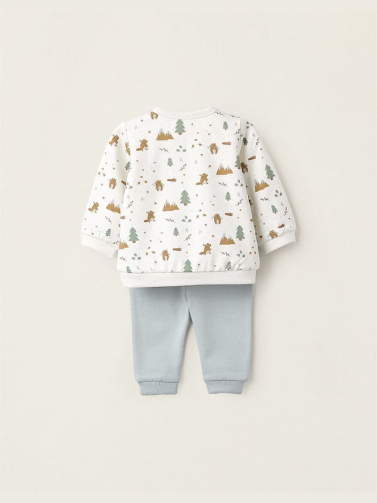 Zippy Kids Sweatpants Set White