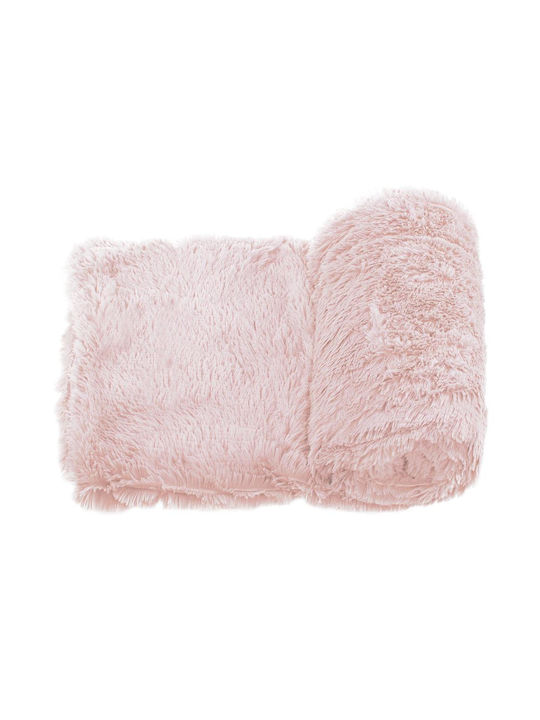 Pelzige Doppelbettdecke 200x220cm Rosa