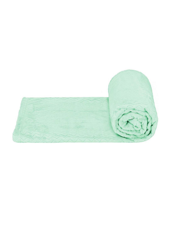 Κουβέρτα Sherpa Διπλή 200x220εκ. Green