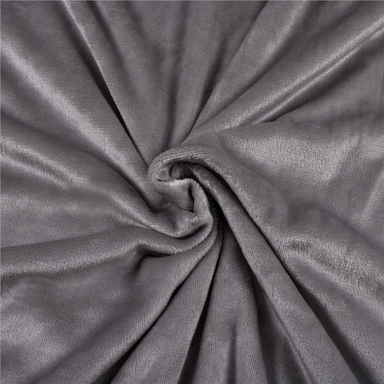 Pelzige Decke Einzeln 160x200cm Grau