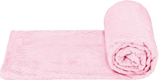 Velvet Blanket Double 200x220cm Pink