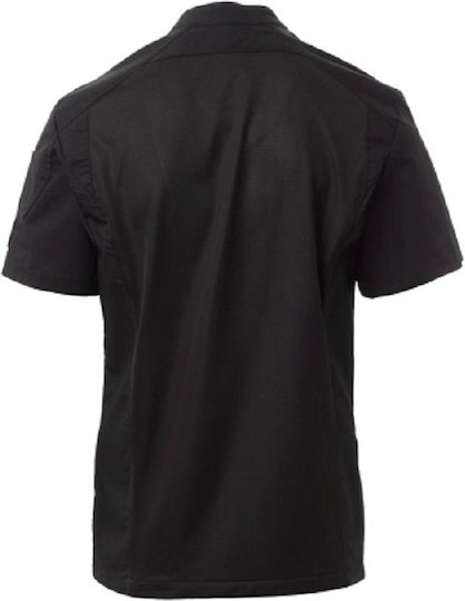 Payper Coat Chef 100% Cotton made Black with Short Sleeve Starlight