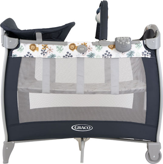 Graco Contour Electra Παρκοκρέβατο 2 Επιπέδων με Αλλαξιέρα & Στρώμα Crib Into the Wild 92.5x65cm