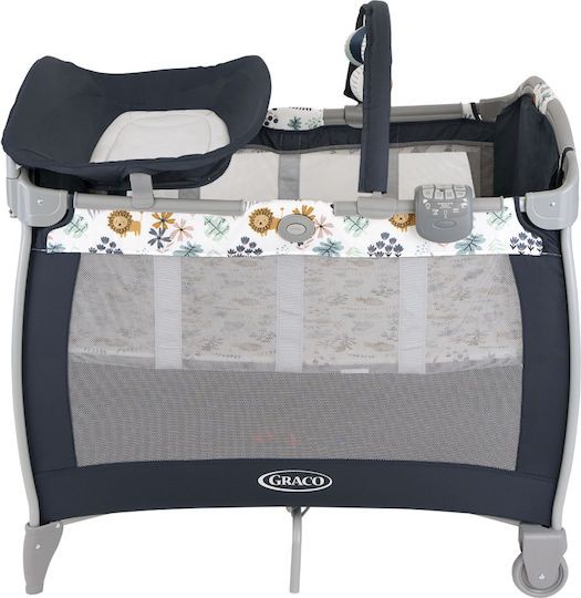 Graco Contour Electra Παρκοκρέβατο 2 Επιπέδων με Αλλαξιέρα & Στρώμα Crib Into the Wild 92.5x65cm