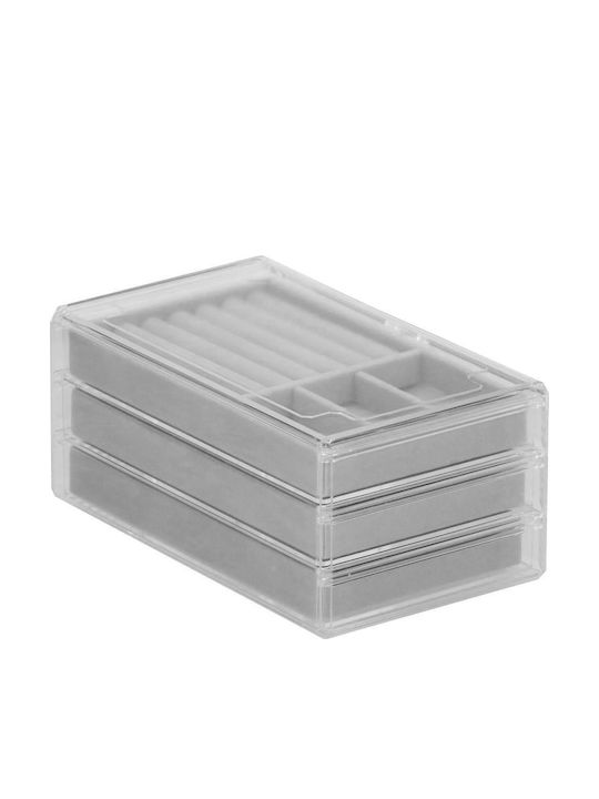 Кутия За Бижутерии С Чекмедже Прозрачна 23x14x11см